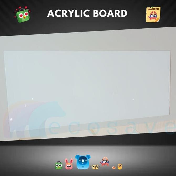 

Papan Tulis Akrilik Bening Whiteboard Acrylic Board EcoSave Kualitas Original