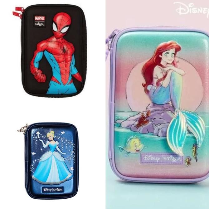 

Smiggle Pencil Case Hardtop Spiderman, Ariel, Cinderella/Tempat pensil Kualitas Original