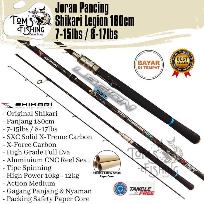 

Terlaris Joran Pancing Shikari Legion 180Cm Carbon Solid (12Kg - 15Kg) Full Eva Murah - Toms Fishing