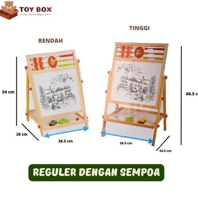 

REGULER (TANPA SEMPOA) PAPAN TULIS ANAK 2 SISI BLACKBOARD + WHITEBOARD Kualitas Original