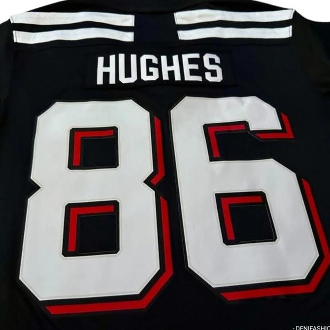 BAJU NHL CEWEK ORIGINAL JERSEY HOCKEY DEVILS ALTERNATE HUGHES ORI Kualitas Original