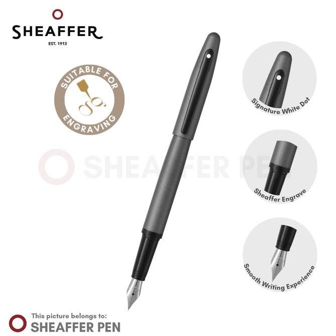 

Sheaffer VFM Matte Gun Metal Fountain Pen Kualitas Original
