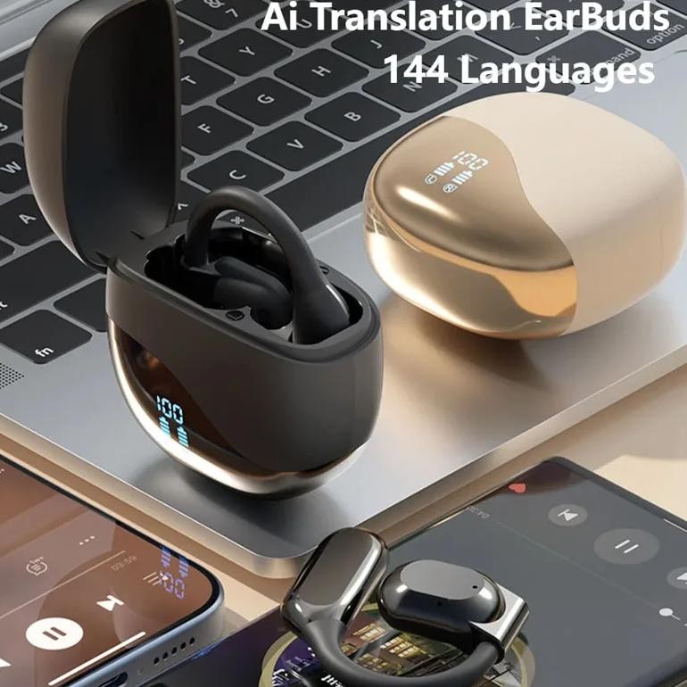 

Bluetooth 5.4 Earphones AI Translate 128 Languages Low Latency HD Call Stereo Headset Headphones for Google Pixel 3XL Honor 50