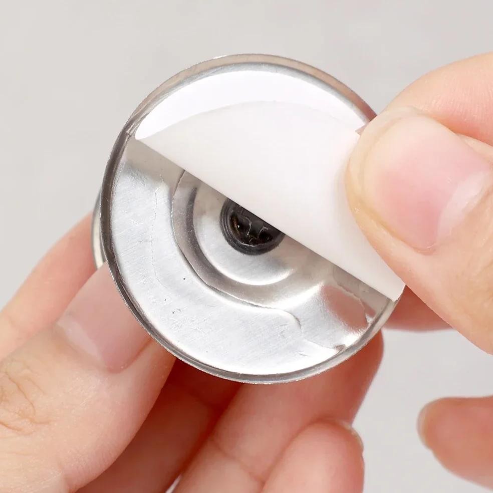 

5/1Pcs Self-adhesive Stainless Steel Handle Punch-free Round Handle for Cupboard Drawer Home Cabinet Knobs DIY Furniture Handle Terbaru