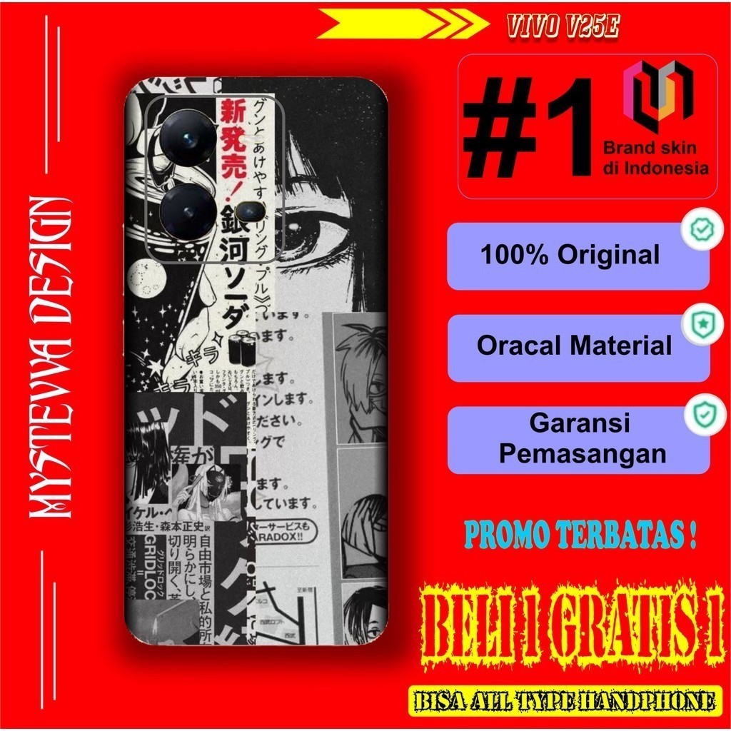 

Terlaris Presisi Vivo V25e Casing/Stiker Panel Vynil Bisa Custom Dan COD