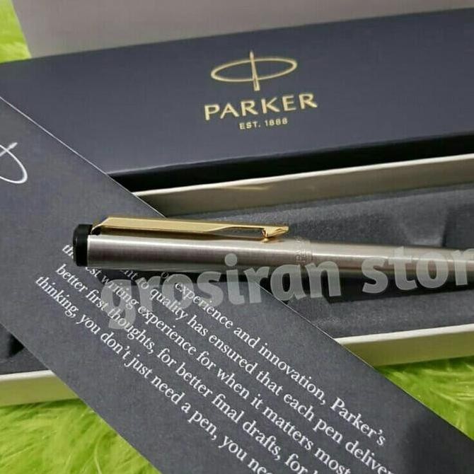 

Pulpen parker vektor silver Custom logo ukir Grafir nama kado original Kualitas Original