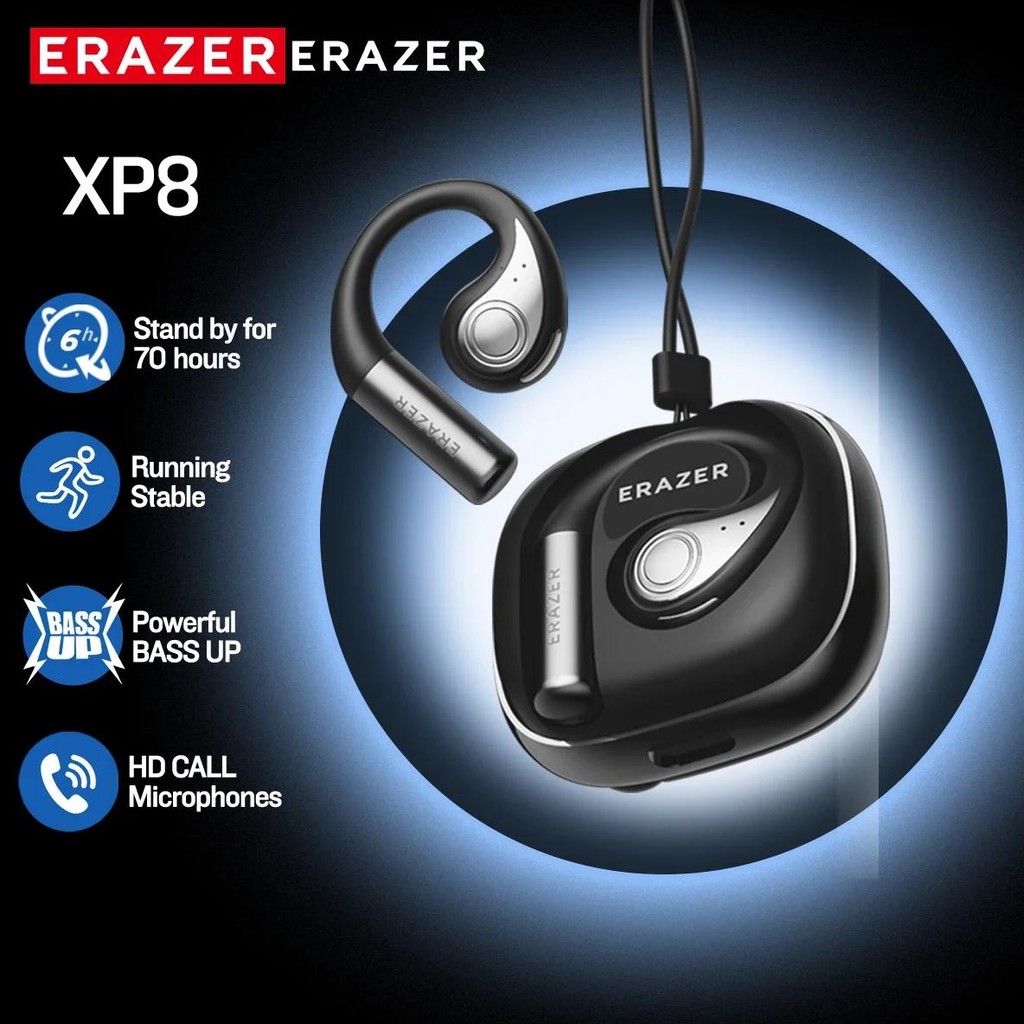 

Erazer XP8 Bluetooth Earphones OWS Gaming Earphones Comfortable Wireless Headphones Touch Control 70 Hours Ultra-Long Life