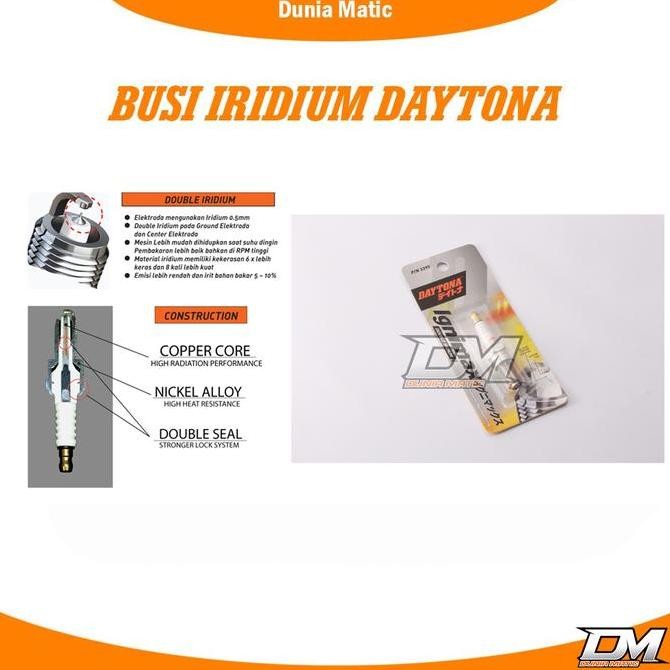 Busi Iridium Daytona Mio Vario GLPro Thunder SupraX125 Blade CS1 Scoopy Revo Kirana Beat Spacy Verza