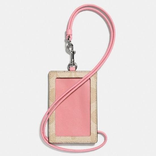 

Coachh gantungan ID Holder Card Lanyard Original - Pink Beige dw Kualitas Original