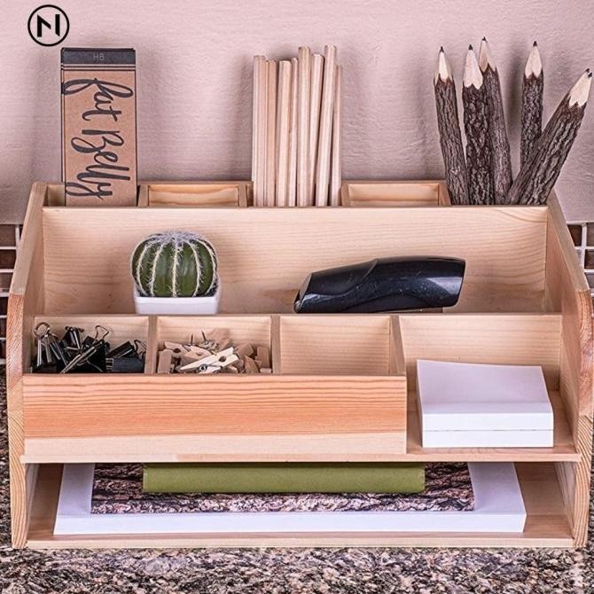 

Stationary Stand Organizer Rak Penyimpan Alat Tulis Pulpen Klip Nota Kualitas Original