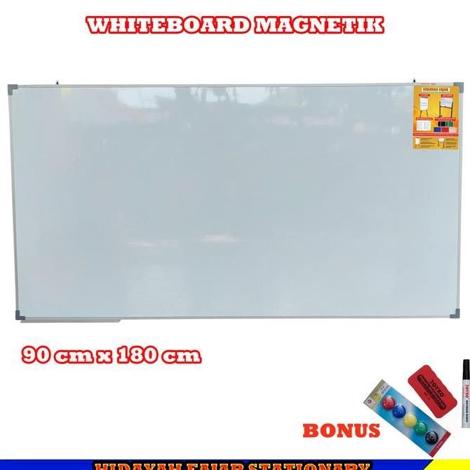 

Papan Tulis - whiteboard - Papan Tulis Magnet 90 x 180 Kualitas Original