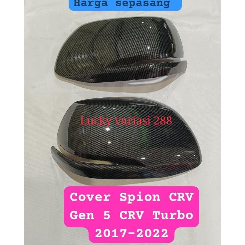 Mirror Cover Spion Tutup Batok Spion  Hitam Carbon Glossy Honda CRV Turbo 2017-2022 CRV Gen 5 Kualit