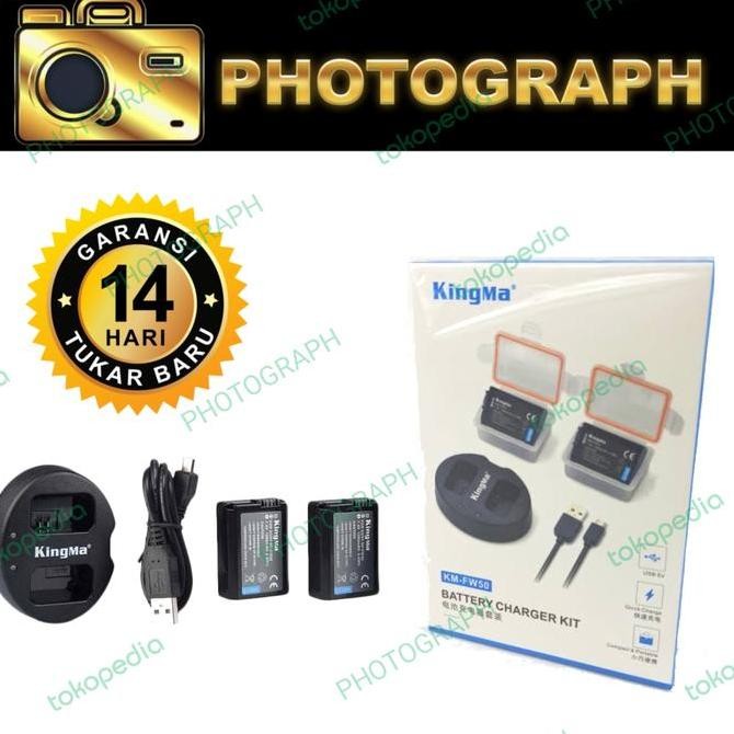 KINGMA DUAL CHARGER NP-FW50 CHARGER BATERAI KINGMA NP-FW50 Kualitas Original