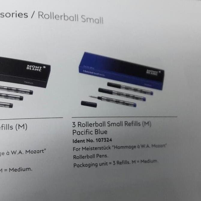 

Refill Mont Blanc roller ball small / Mini set isi 3pcs Kualitas Original