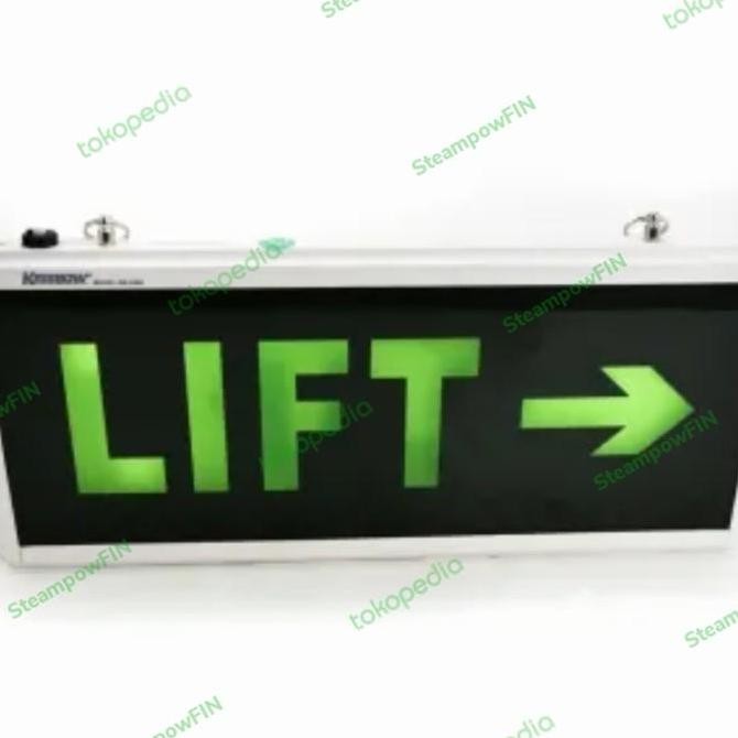 

2 Sided Krisbow Sign Board Green Led Lift Papan Penunjuk Lift Dua Sisi Kualitas Original