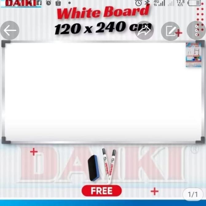 

Papan Tulis putih Uk 120x240 Cm Kualitas Original