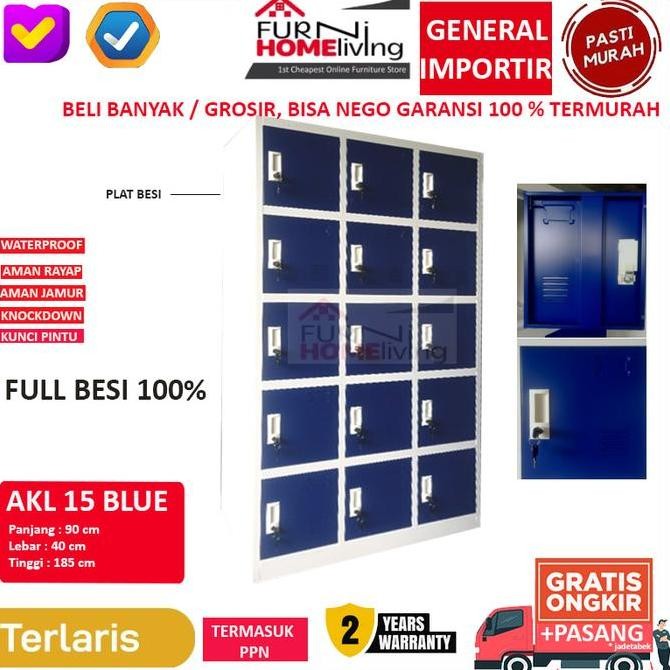 

PROMO Lemari Loker Locker Cabinet 15 Pintu Full Besi AKL15 Kualitas Original