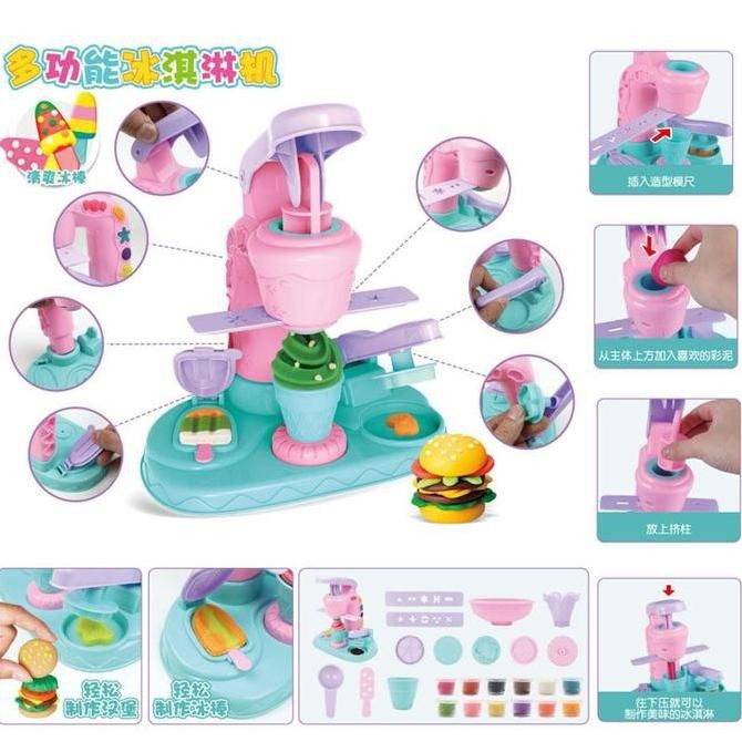 Mainan Edukasi Anak Play Doh Ice Cream Maker Kualitas Original