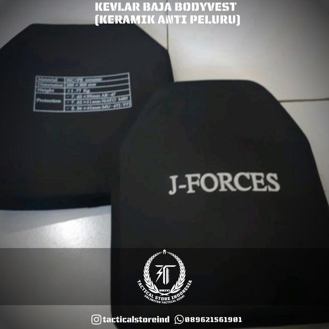 Kevlar Baja Bodyvest - Plat Keramik Untuk Rompi Level 4 Kualitas Original
