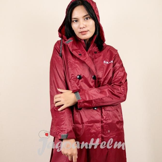 IKUL RAINCOAT SHOPIA JACKET | ASLIHAN | JAS HUJAN MAROON Fr. RESPIRO Kualitas Original