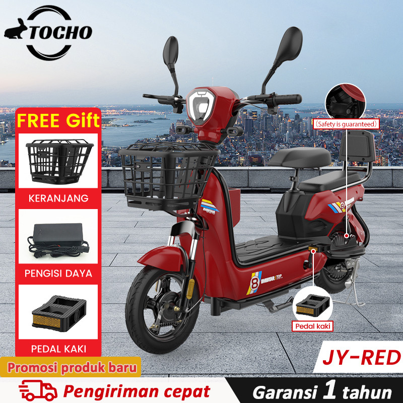 GEEKMAN  Sepeda Listrik Dewasa Murah Sekuter Listrik Dewasa Remaja Portabel Sepeda Electric Garansi 