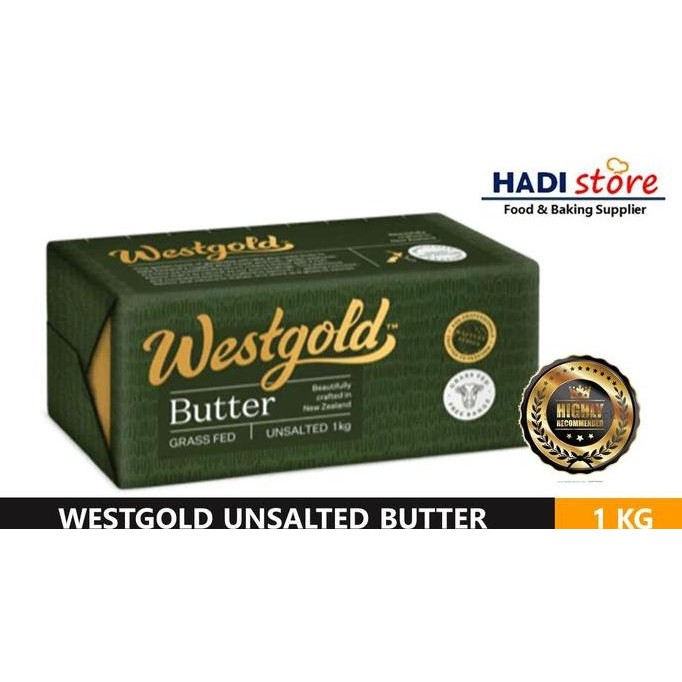 

[Ready/Spesial] Westgold West Gold Unsalted Butter 1 Kg 1Kg Original Pack [Terlaris&Recommended]