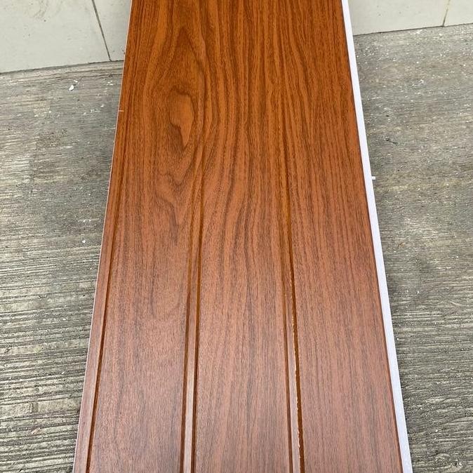 Plafon PVC Motif serat kayu coklat tua Doff 30002