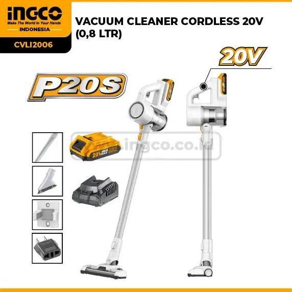 Tersedia Cordless Vacuum Cleaner Portable 20V INGCO CVLI2006 Penyedot Debu P20S