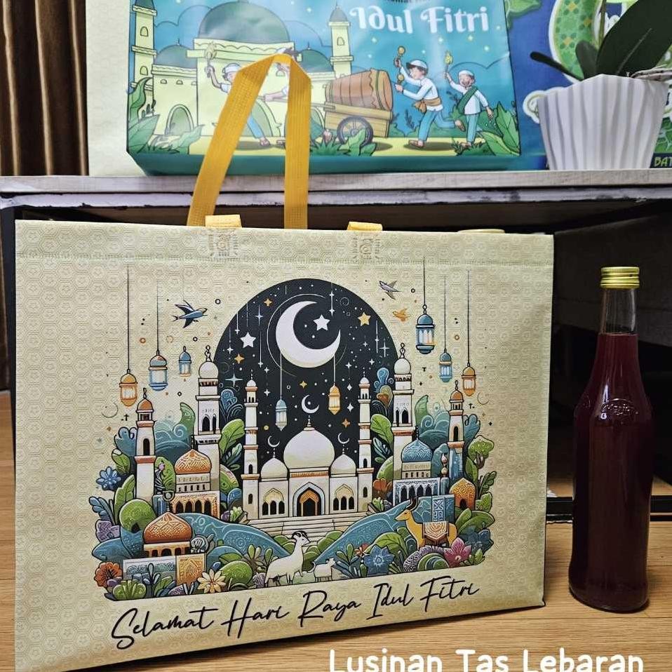 

Itbel Grosir 12Pcs Goodie Bag Laminasi Idul Fitri 35X40X15Cm Tas Hantaran Lebaran Santunan Kantong Bingkisan Thr Jumbo Anti Air