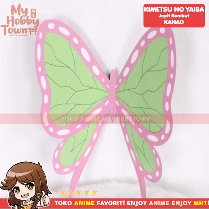 Terlaris Jepit Rambut Kanao Tsuyuri Kostum Cosplay Property Kimetsu no Yaiba SALE