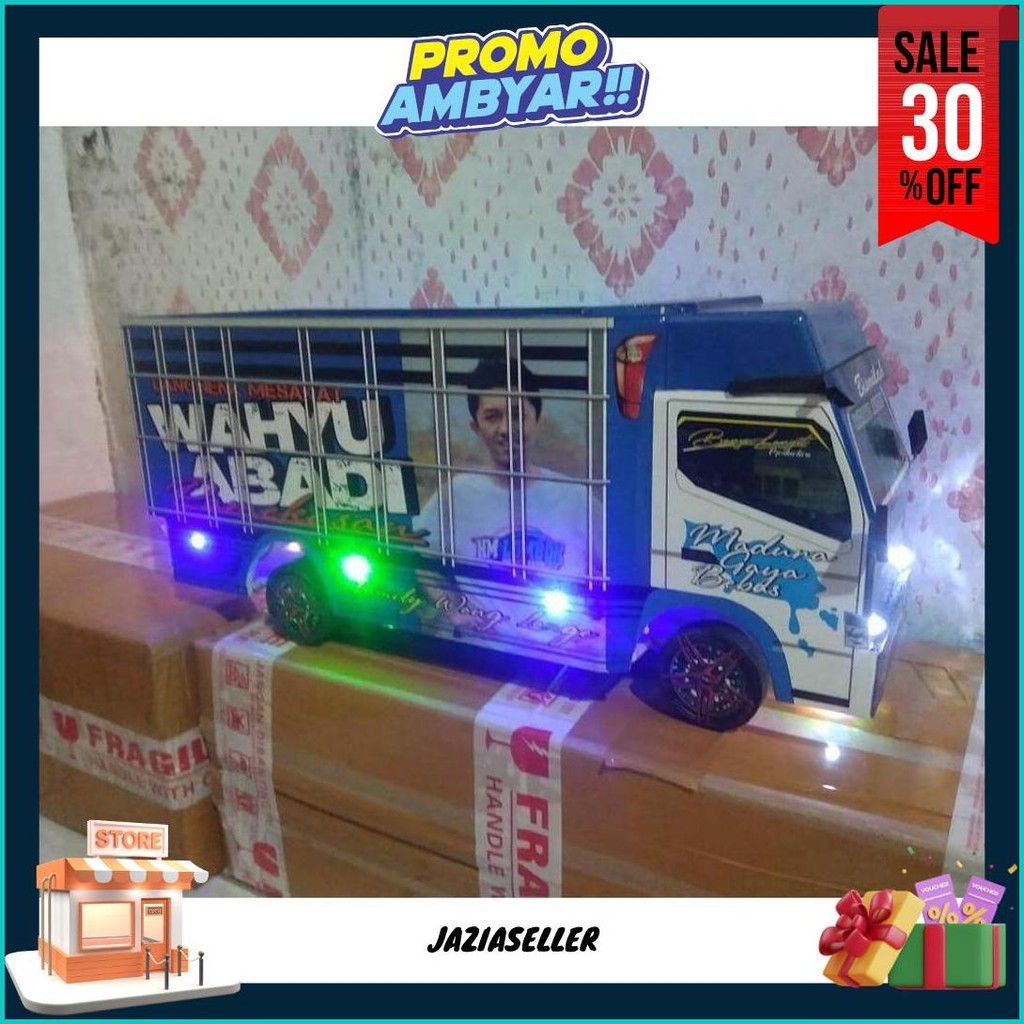 Miniatur Truk Oleng Kayu Asli Wahyu Abadi Mobil Oleng Truk Oleng Murah Cod
