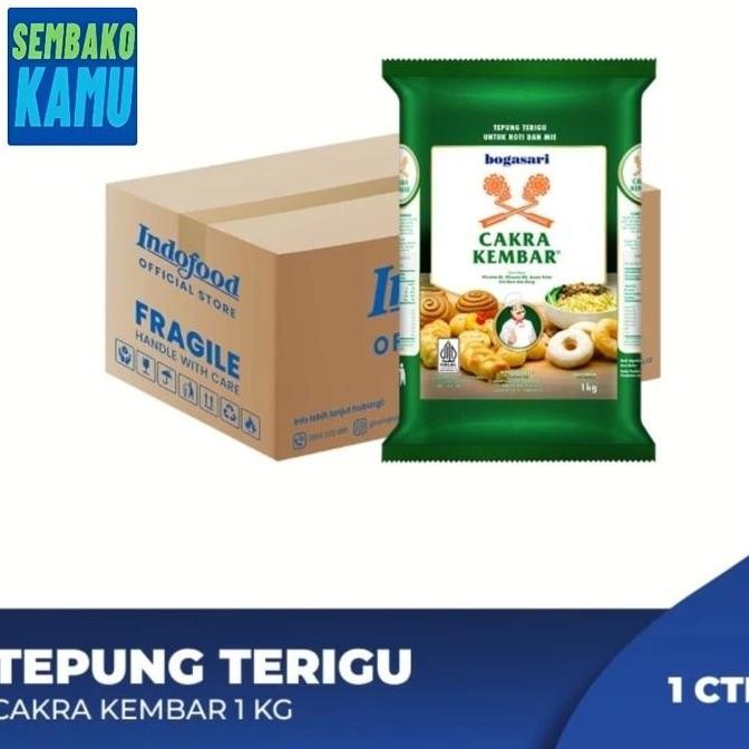 

Promo Tepung Terigu Cakra Kembar Premium 1 Kg - 1 Dus Isi 12 Pcs