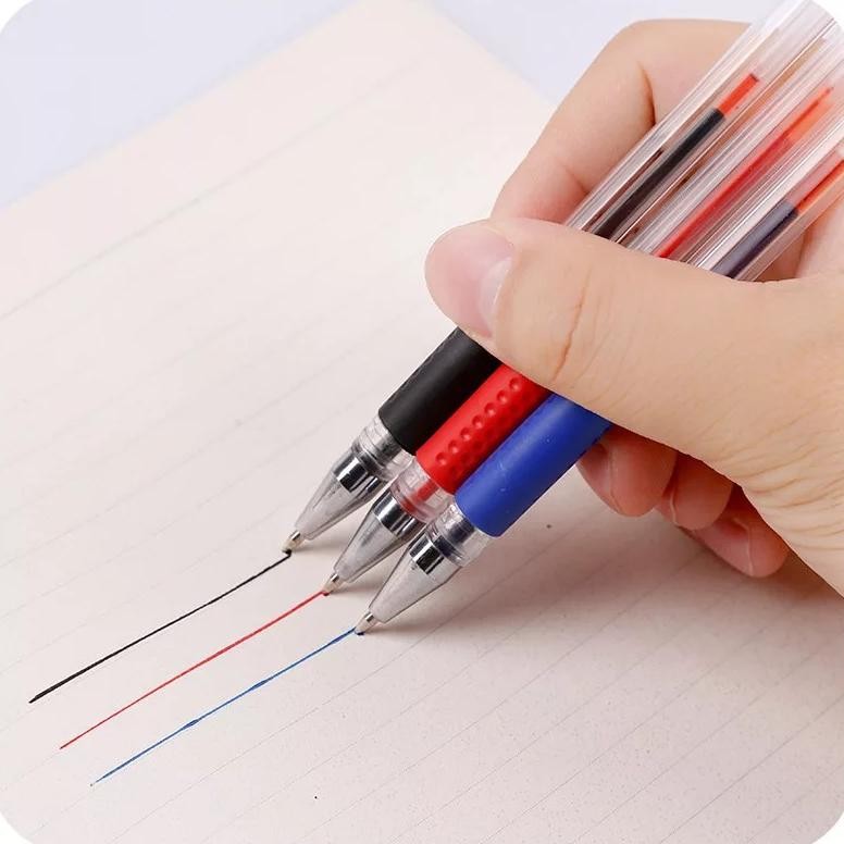 

Mampu Bersaing ( 1 Lusin 12 Biji ) Pulpen Gel 0.5Mm / Pena Gel 0.5Mm Hitam Biru Merah