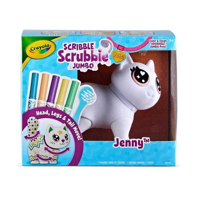 

LINDU Crayola Scribble Scrubbie Jumbo Pets Cat Jenny 5ct (1 Pet + 5 Markers + 1 Brush)