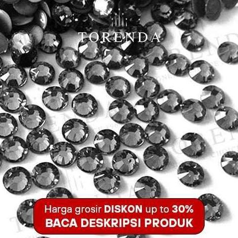 Terlaris Torenda Payet Kristal Tempel Hotfix Mote Gosok Hitam (Black Diamond) / Gross SALE