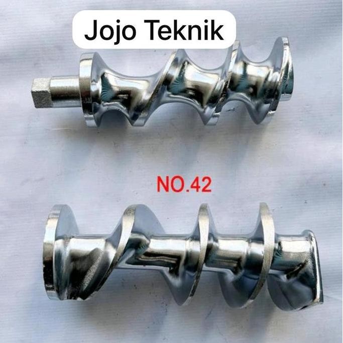 Terlaris Spiral Ulir Gilingan Daging No.42 Stainless Steel Ready Stok