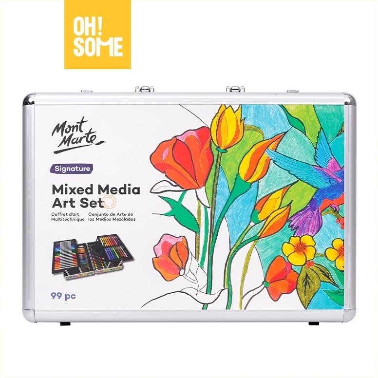 

LINDU OHSOME - Mont Marte Mixed Media Art Set Alat Gambar/Mewanai 99 PCS