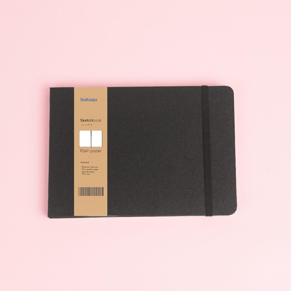 

LINDU bukuqu Sketchbook A5 200 gsm Hardcover Notebook gambar/ Lukis/ Cat Air tebal