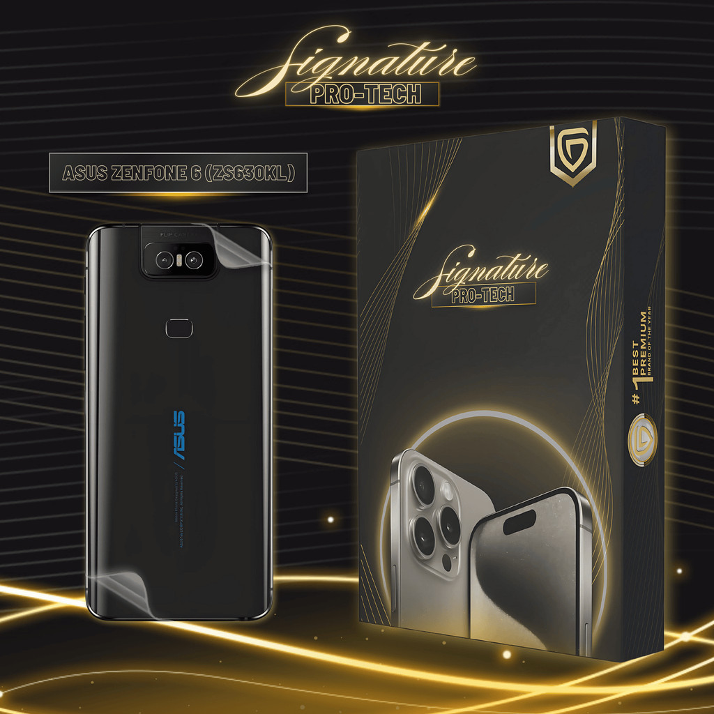UniGet SIGNATURE PRO-TECH - Premium Anti-Scratch Protector for ASUS Zenfone 6 ZS630KL / Back Cover G