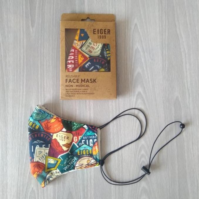Diskon Masker Eiger Face Mask Non Medical E89 - Original