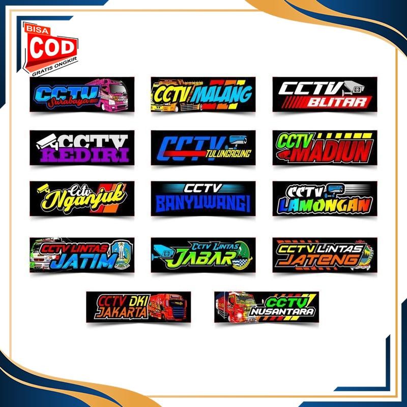 

[Bisa Cod] Viral Stiker Truk / Stiker Cctv / Stiker Sodrek - Pack Isi 14 Stiker Katun Cotton Combed 30S Premium Fashion Distro Py18