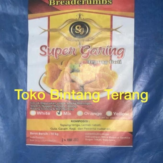 

Terlaris Tepung Roti Panir Panko Mix Breadcrumbs Super Garing 1 Bal Ball 10 Kg