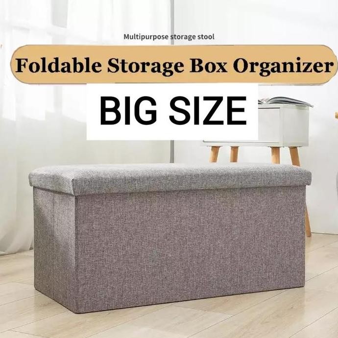 

Terlaris (76X38X38) Kursi Box Bangku Lipat Storage Box Sofa Tempat Penyimpanan Barang Serbaguna - Cod