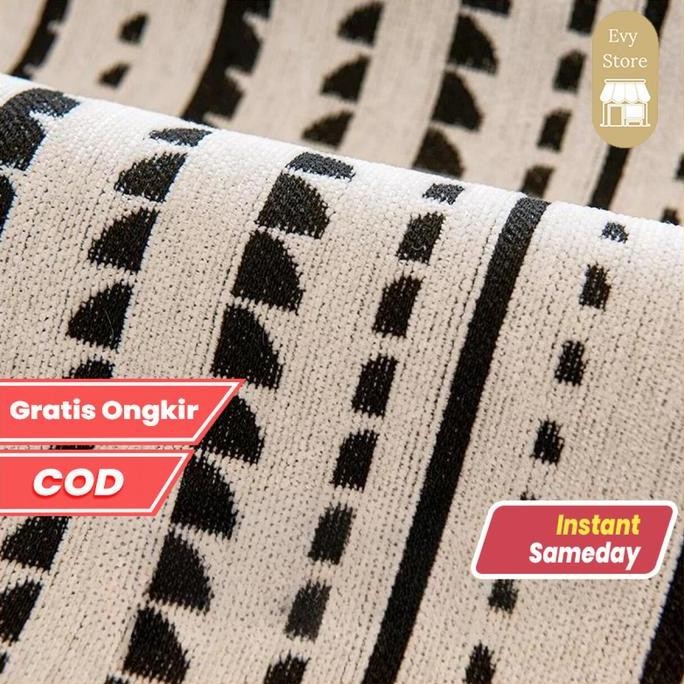 Terlaris Evy Store Sarung Sofa Cover Ruang Tamu Chennile Alas Sofa Sudut 1 2 3 4 L Seater Dekorasi R