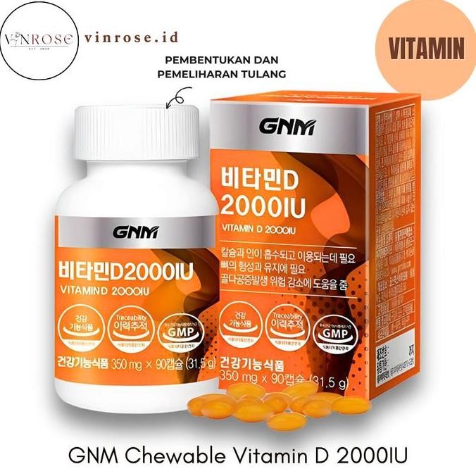 Gnm Chewable Vitamin D 2000Iu (90 Kapsul) Made In Korea/ Multivitamin