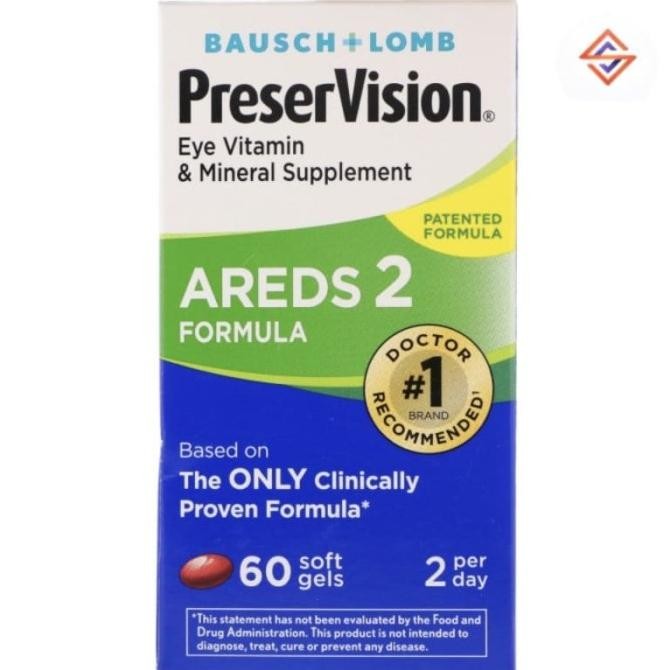 Bausch & Lomb Preservision Areds 2 Formula Eye Vitamin Isi 60 Softgels Original Produk