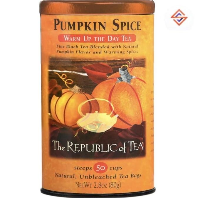 

The Republic Of Tea Pumpkin Spice Black Tea Bags 50 Teabags Original Produk