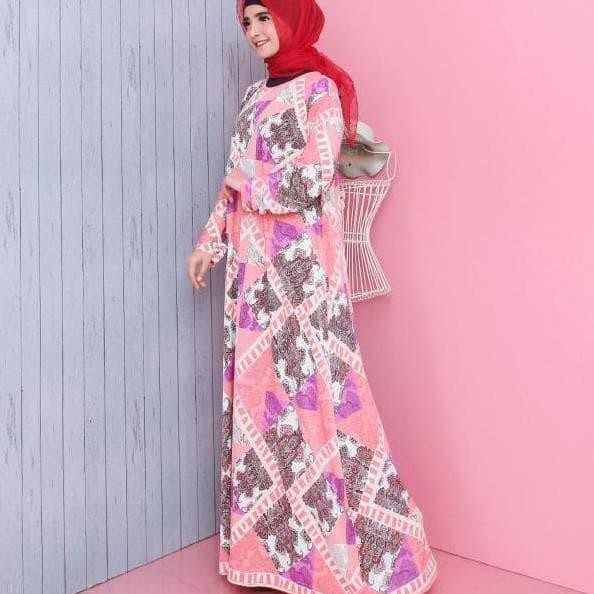 MUSLIM FASHION BAJU GAMIS WANITA GAMIS JERSEY GAMIS JUMBO 4L & 5L