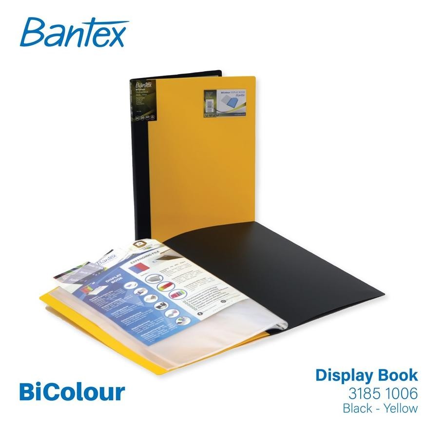 

LINDU Bantex BICOLOUR Display Book Folio 40 Pocket Black Yellow - 3185 1006