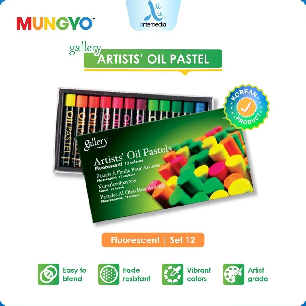 

LINDU Mungyo Gallery Artists Oil Pastel Fluorescent Set Crayon Krayon Minyak